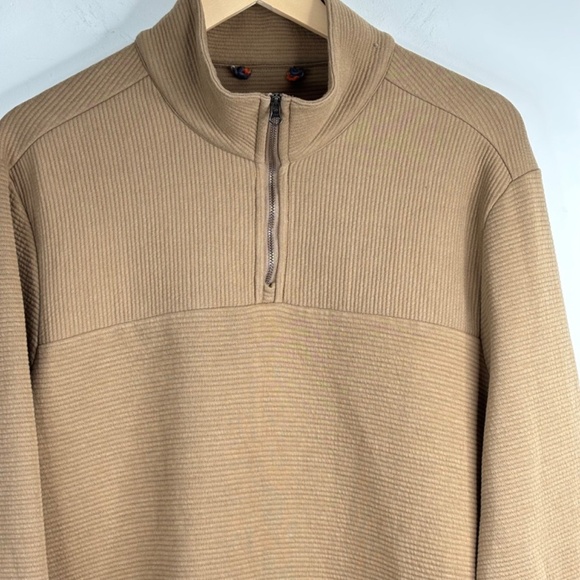 Toad & Co Mens Moonwake 1/4 Zip Pullover M Organic Cotton Brown Gorpcore Fall - Picture 6 of 11